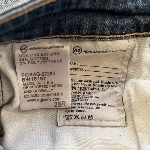 AG Adriano Goldschmied The Stilt Cigarette Blue Jeans | Size 28 - Picture 7 of 14